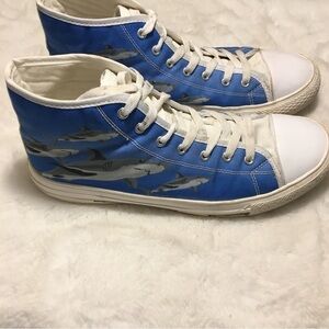 Mens Sharks Shoes size 10 Blue White
